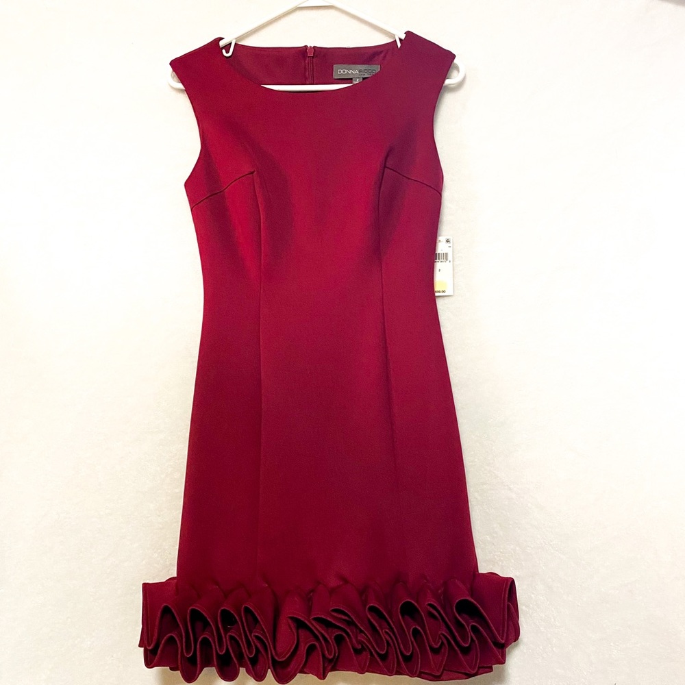 DONNA RICO New York Dress - Size 2 - Burgundy